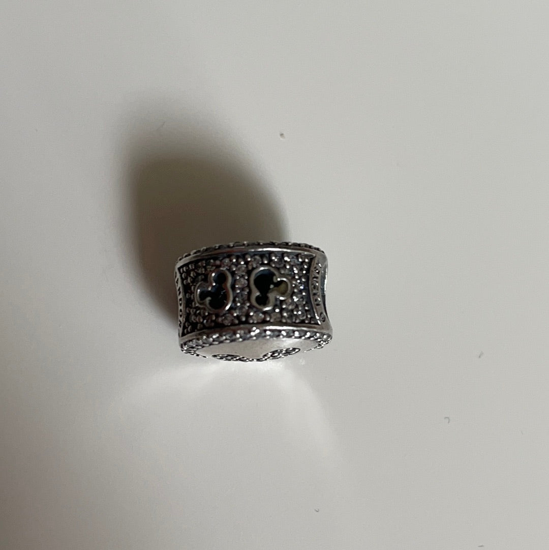 Genuine Pandora Disney Pave Minnie and Mickey Head Charm