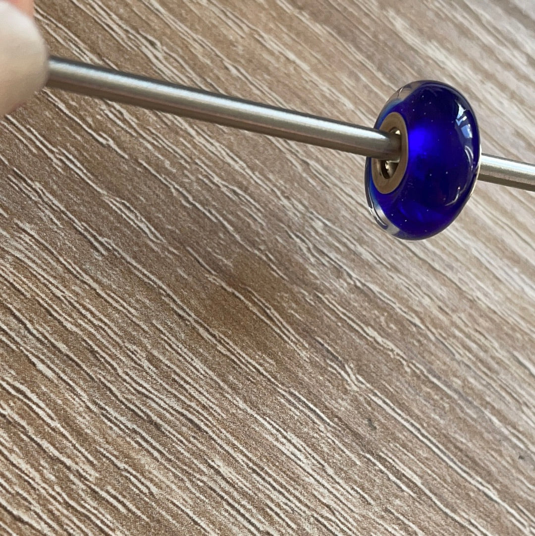 Genuine Chamilia Murano Navy Sea Blue Charm