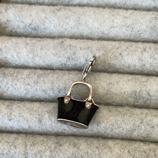 Genuine Thomas Sabo Black Enamel Handbag/ Purse Charm