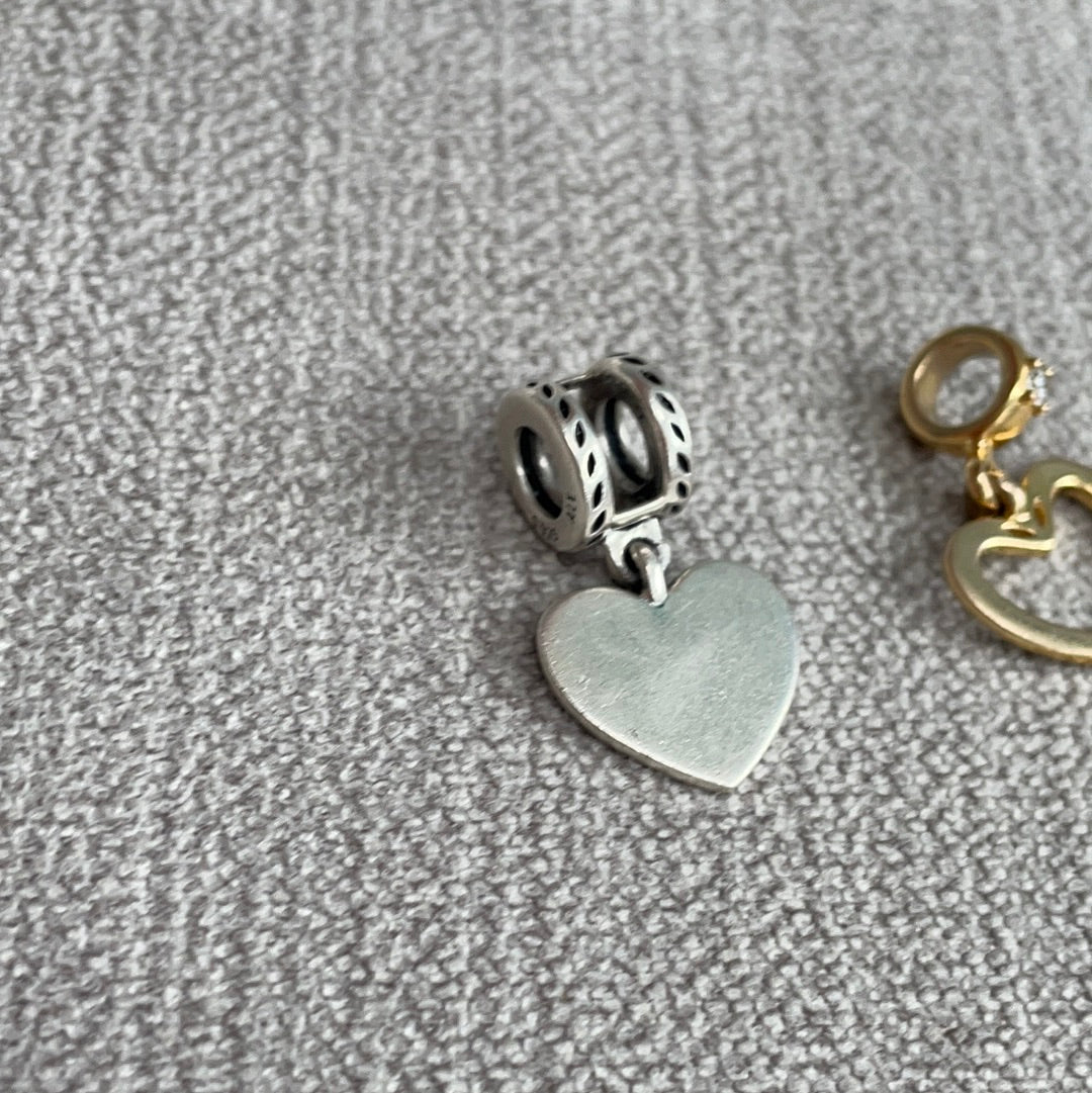 Genuine Pandora Shine Two Tone Removable Charm Dangle Charm 'Dreams are the seeds of the future'