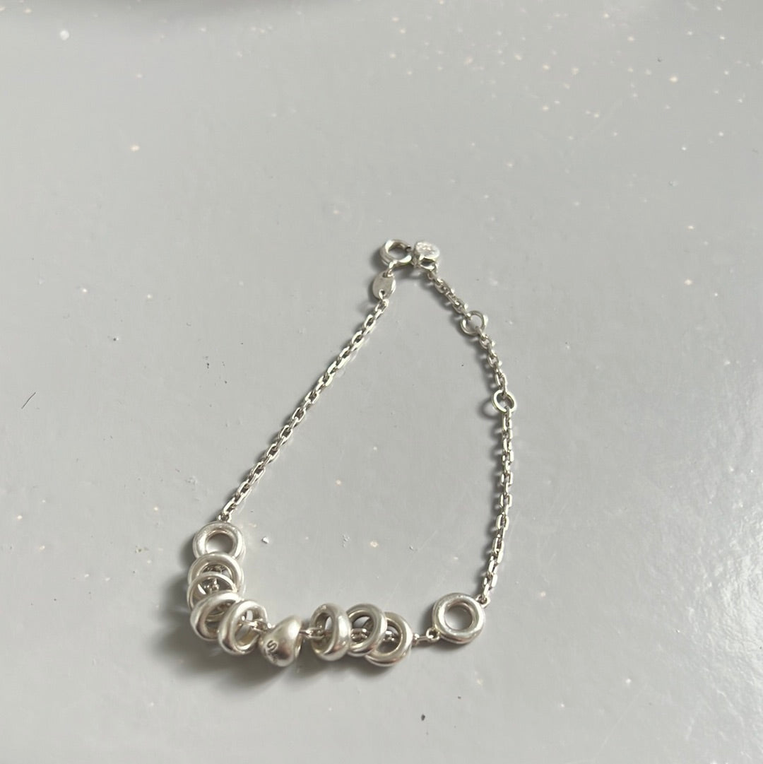 Genuine Links of London Sterling Silver Charm Sweetie Drop 16- 20cm Bracelet