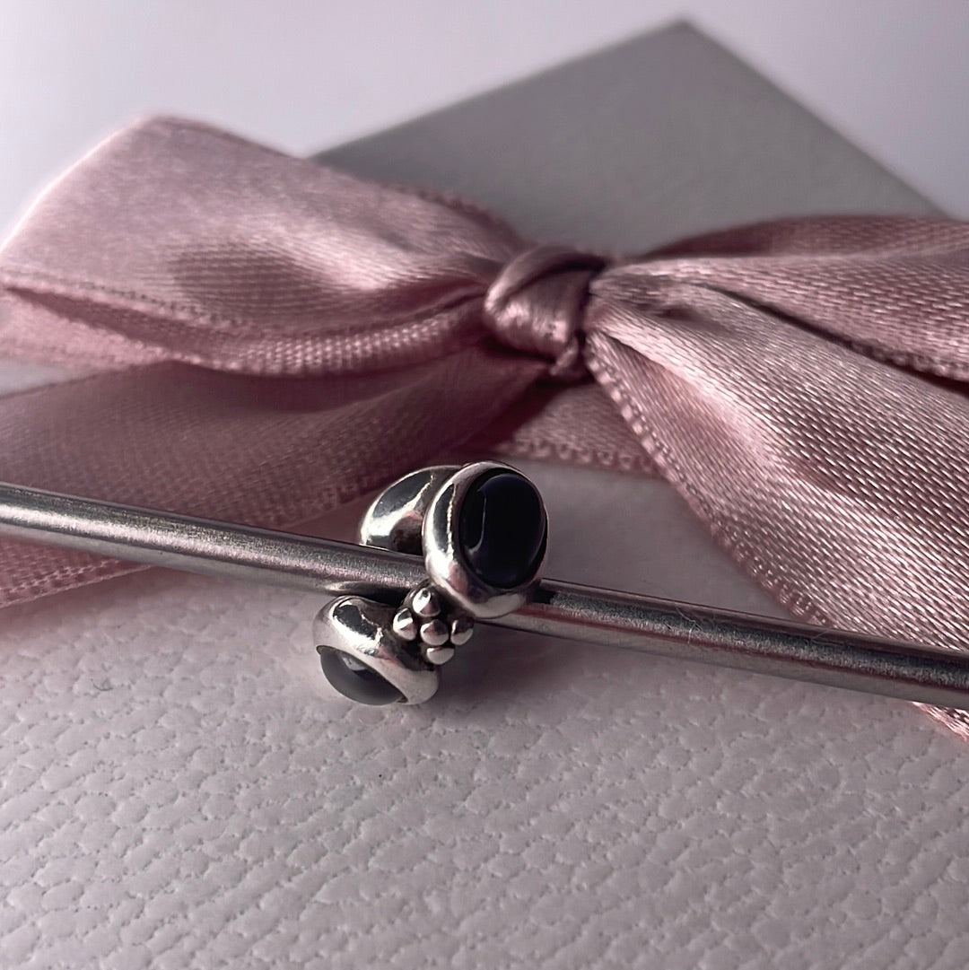 Genuine Pandora Pale Grey Moonstone Spacer RARE HTF