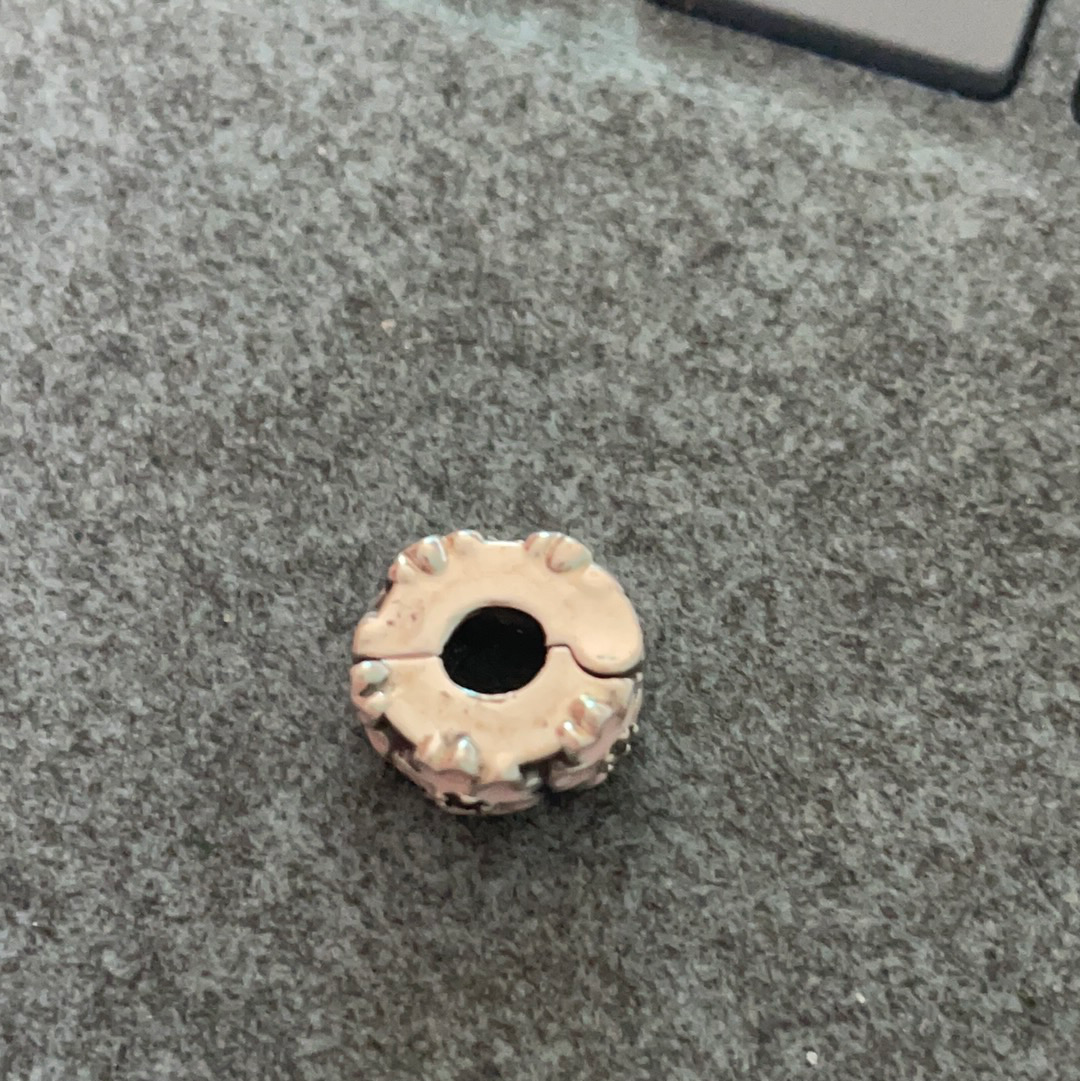 Genuine Pandora Pink Magnolia Flower Bloom Clips Pair