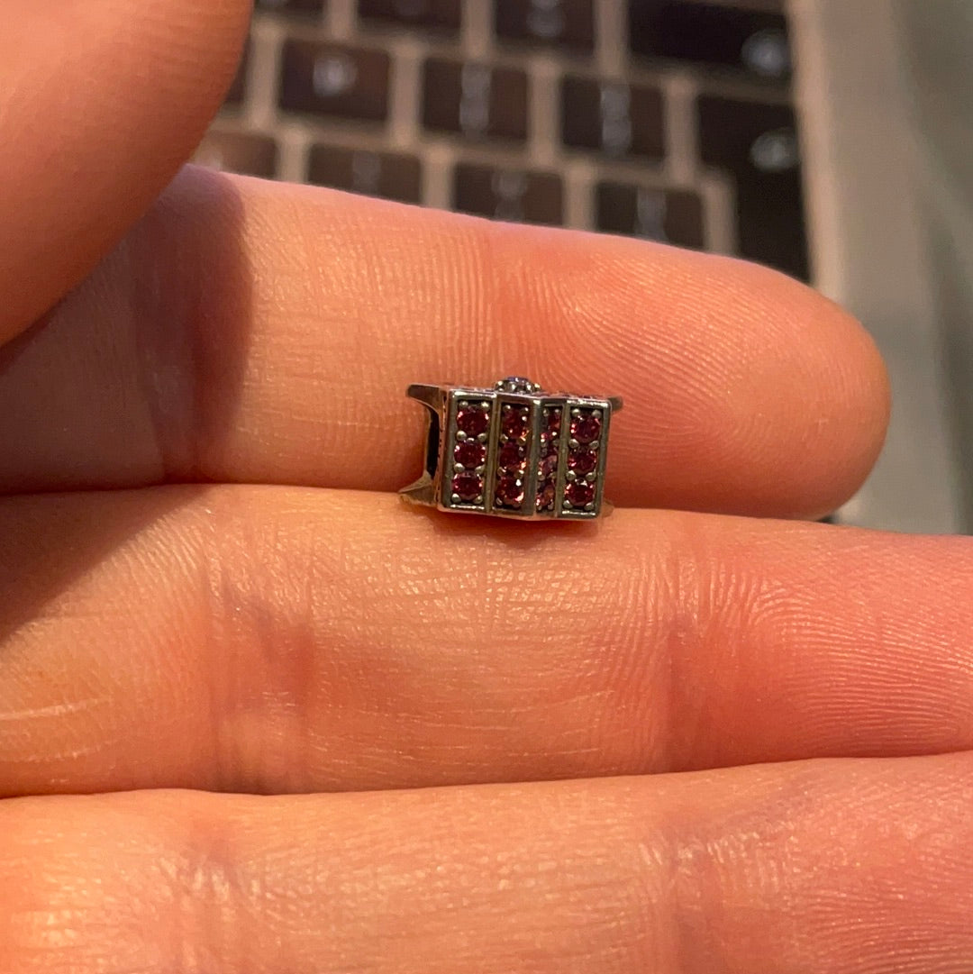 Genuine Pandora Black Friday 2016 Limited Edition Pink Poinsettia Flower Pave Charm