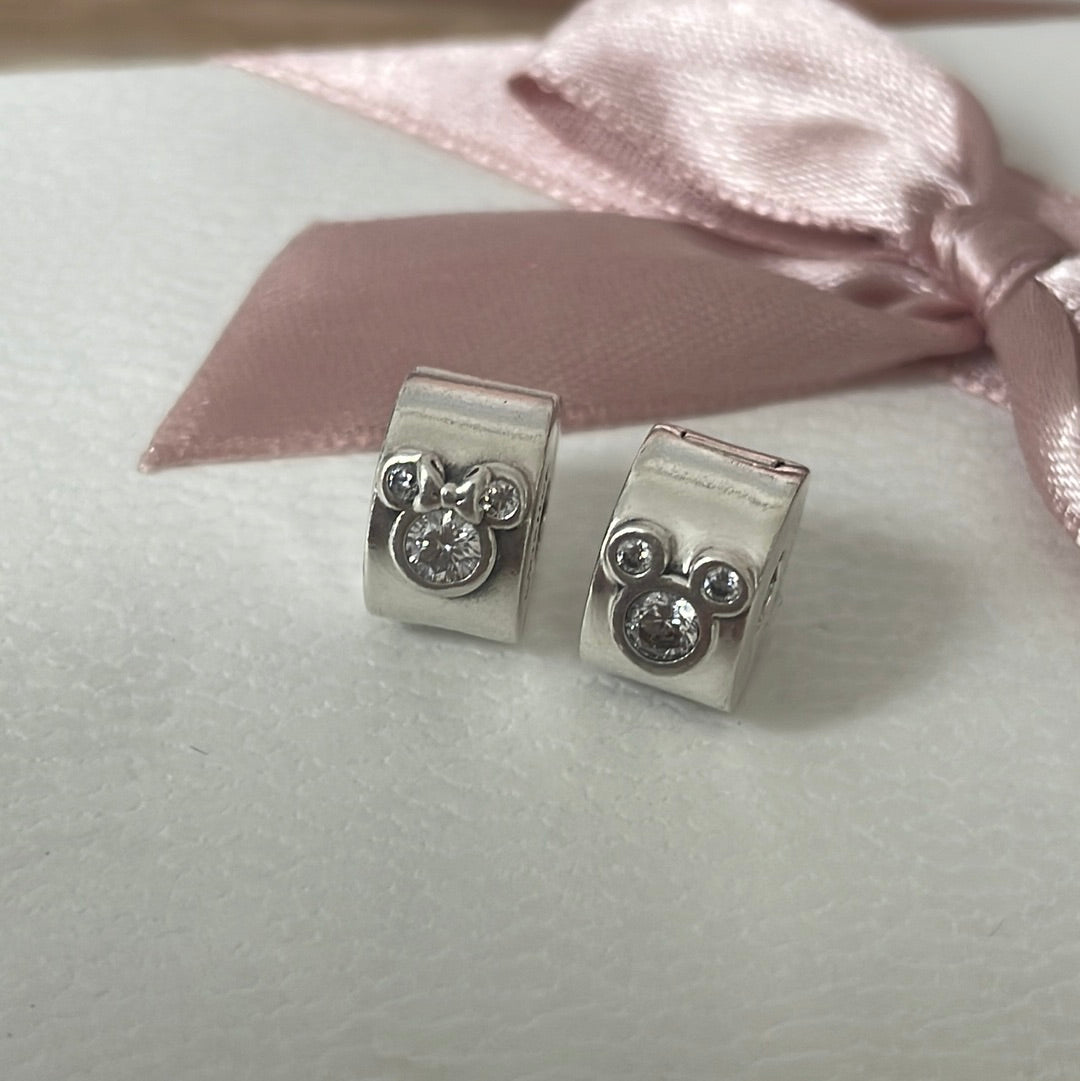 Genuine Pandora New Style Disney Minnie and Mickey Mouse Clip
