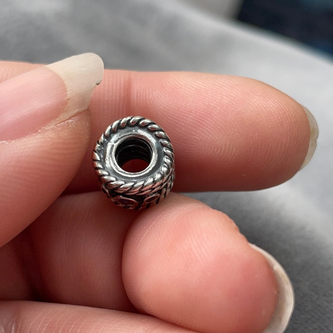 Genuine Pandora Rare HTF Hidden Romance Rhodolite Charm
