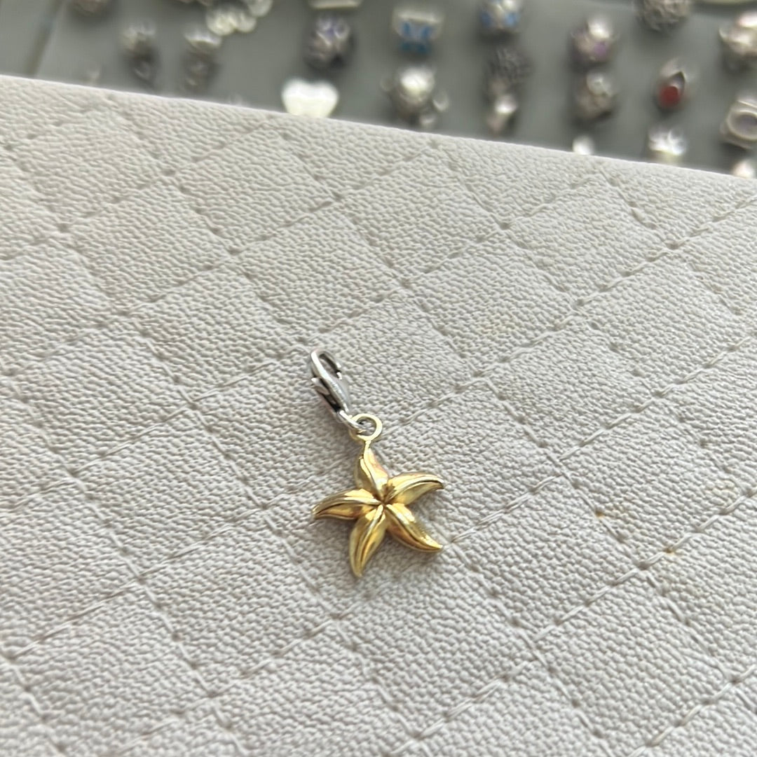 Thomas Sabo Sterling Large Gold Plated Starfish Clip Dangle