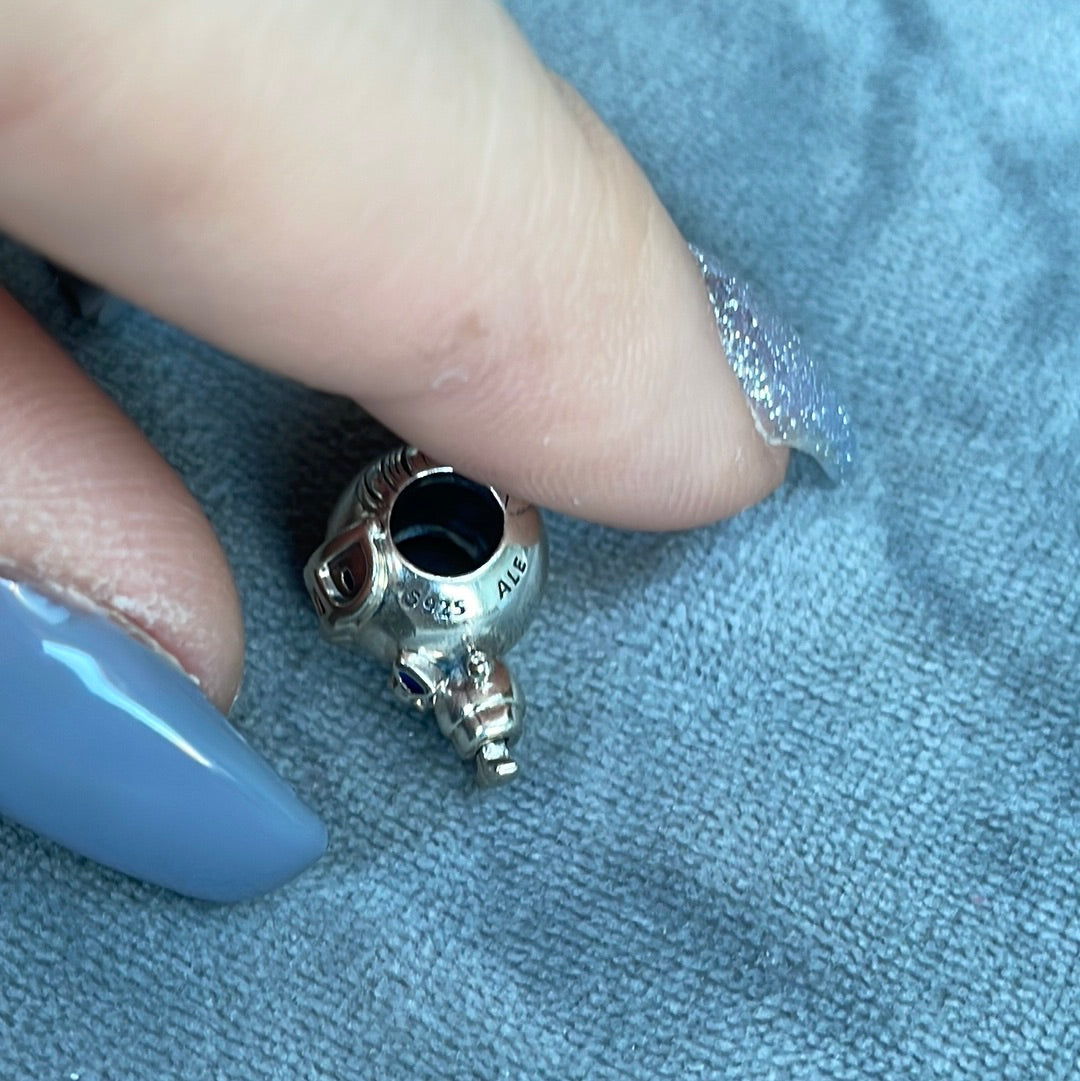 Genuine Pandora Grandad Grandpa With Enamel Dickie Bow and Moving legs Charm