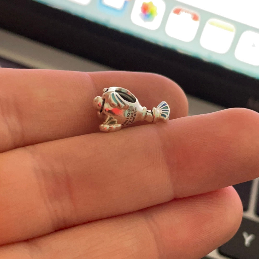 Genuine Pandora Little Mermaid Flounder Fish Enamel Charm