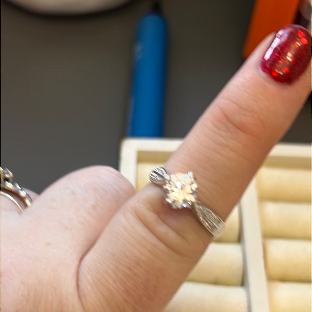 Sterling Silver Pave CZ Ring Various Sizes