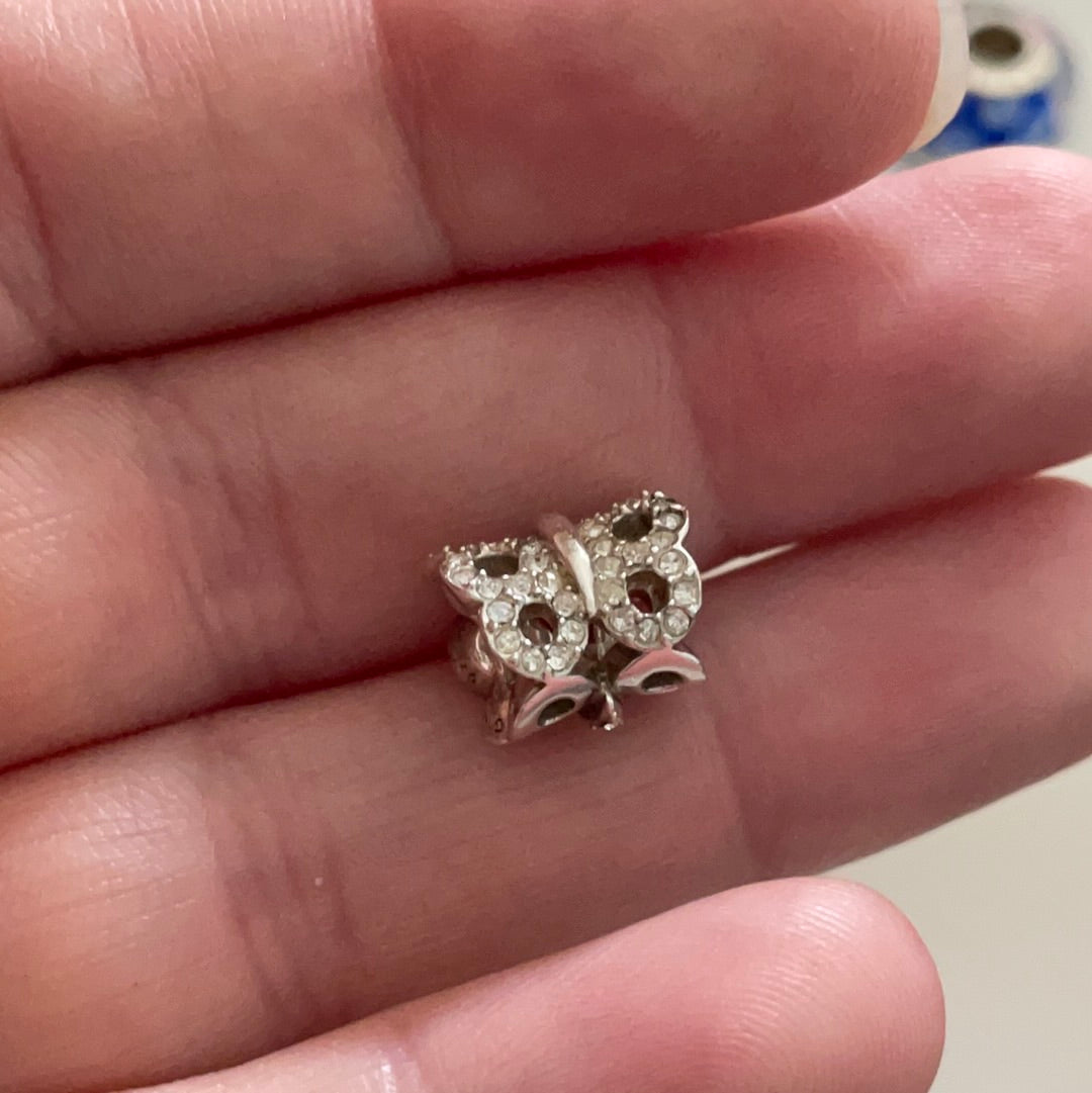 Genuine Chamilia Sparkle Butterfly Openwork Charm