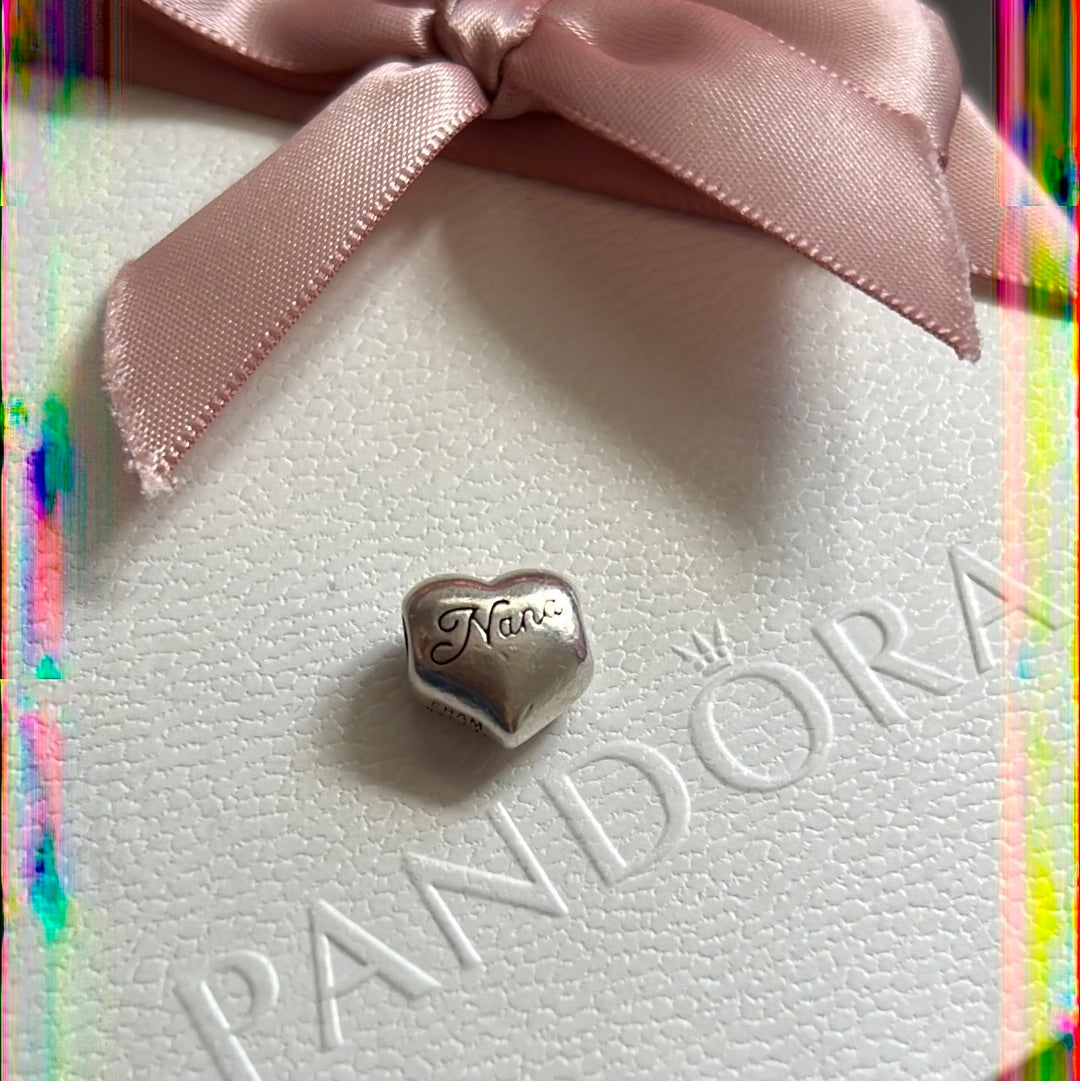 Genuine Chamilia Openwork Heart With NANA on the back