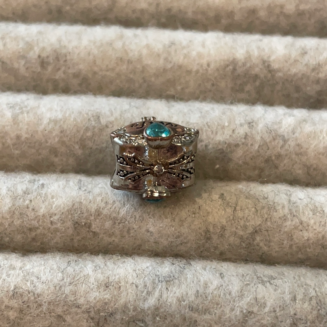 Unbranded wife heart charm with blue stone