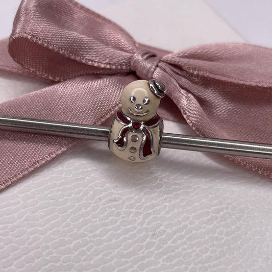 Genuine Pandora Snowman Christmas Enamel Charm