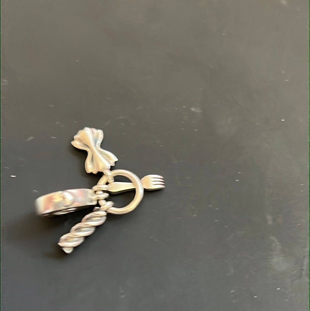 Genuine Pandora Pasta and Fork Italian Food Dangle Charm