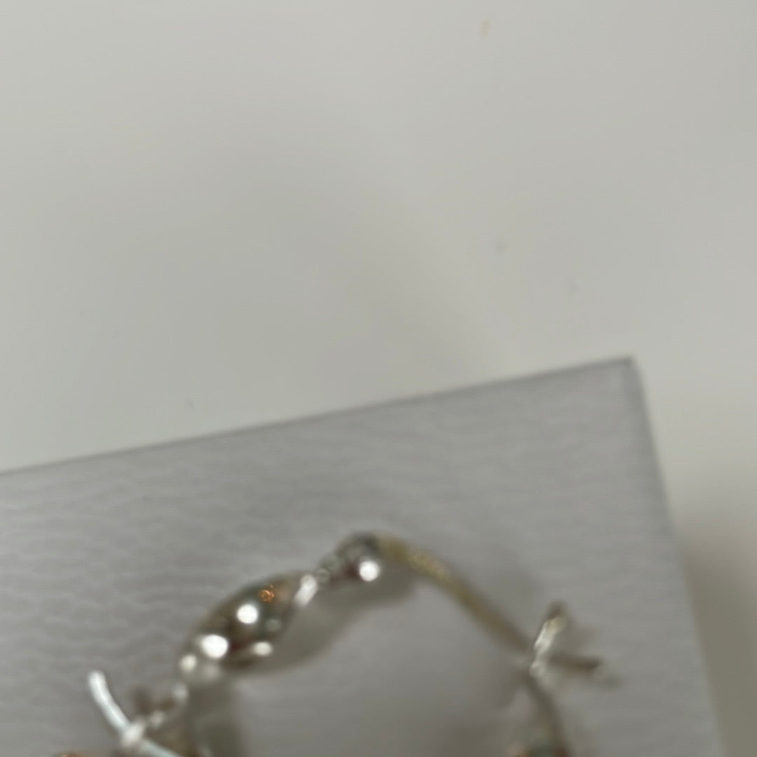 Sterling Silver Hoop Earrings Twisted
