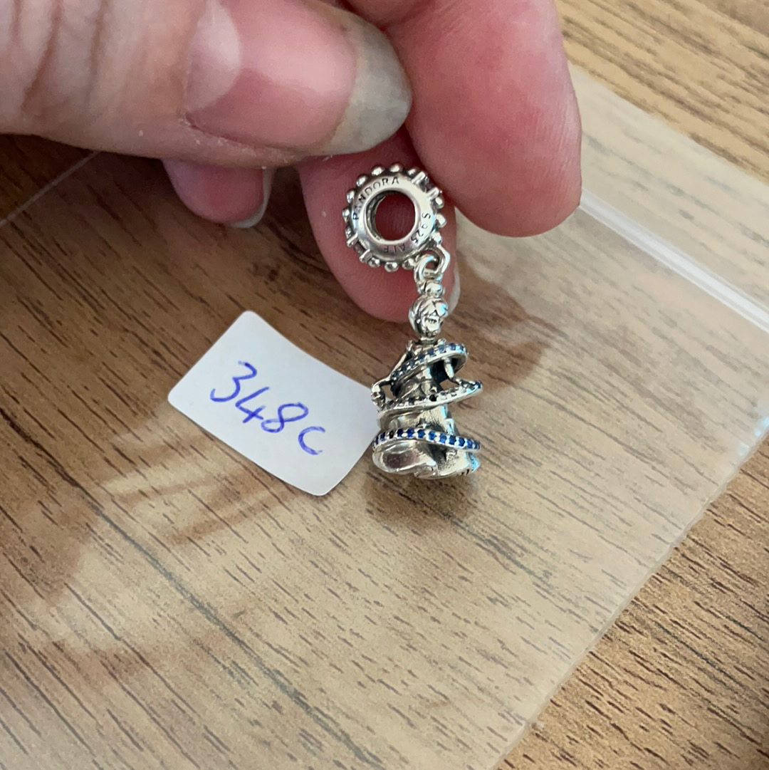 Genuine Pandora Disney Cinderella Twirl Dangle Charm