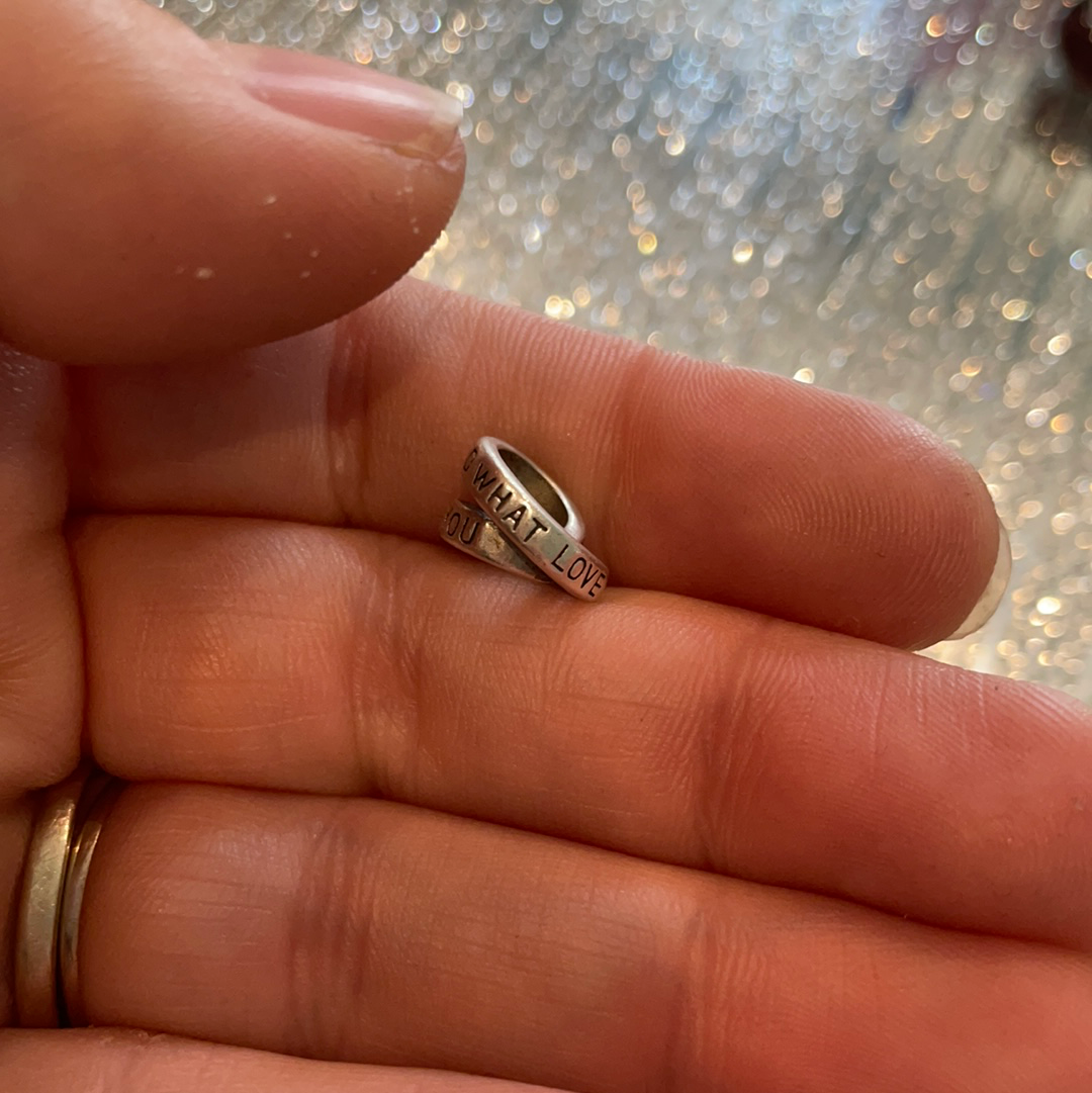 Genuine Silver Twirl Spacer I’ve learnt what love is from loving you
