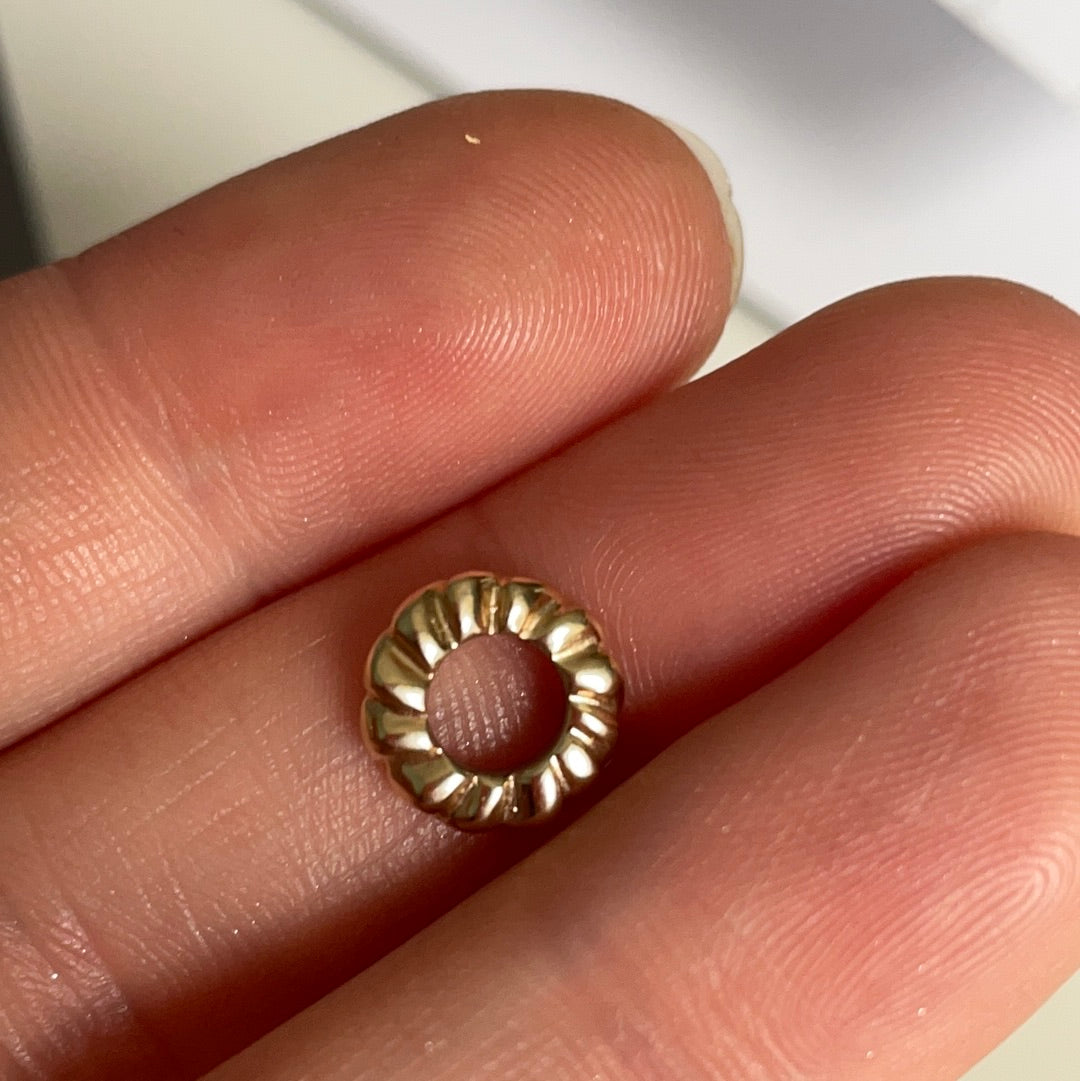 Genuine Pandora Solid 14ct Gold Tiny Hearts Spacer Charm HTF