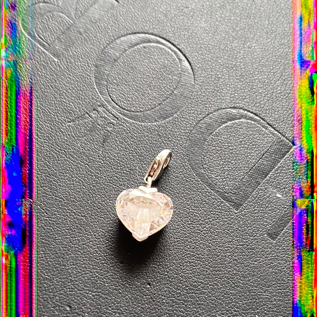 Thomas Sabo Clear Glass Heart Murano Clip Charm