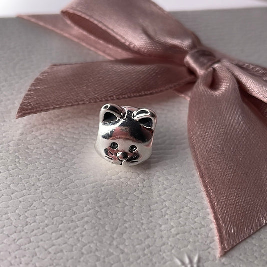 Genuine Pandora Cat Face Animal Charm