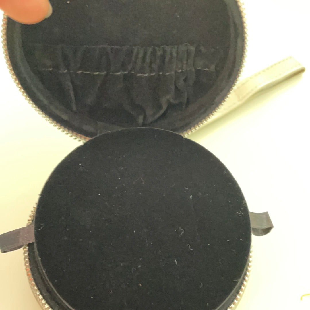 Genuine Pandora Metallic Bronze Mini Travel Rose Zipped Jewellery Box Retired Promo With Handle