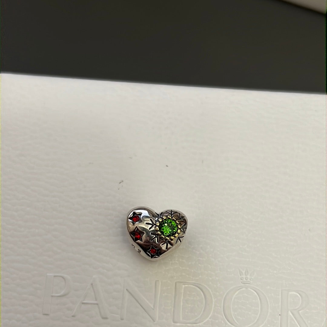 Genuine Chamilia Heart with Colourful CZ stone Charm Christmas