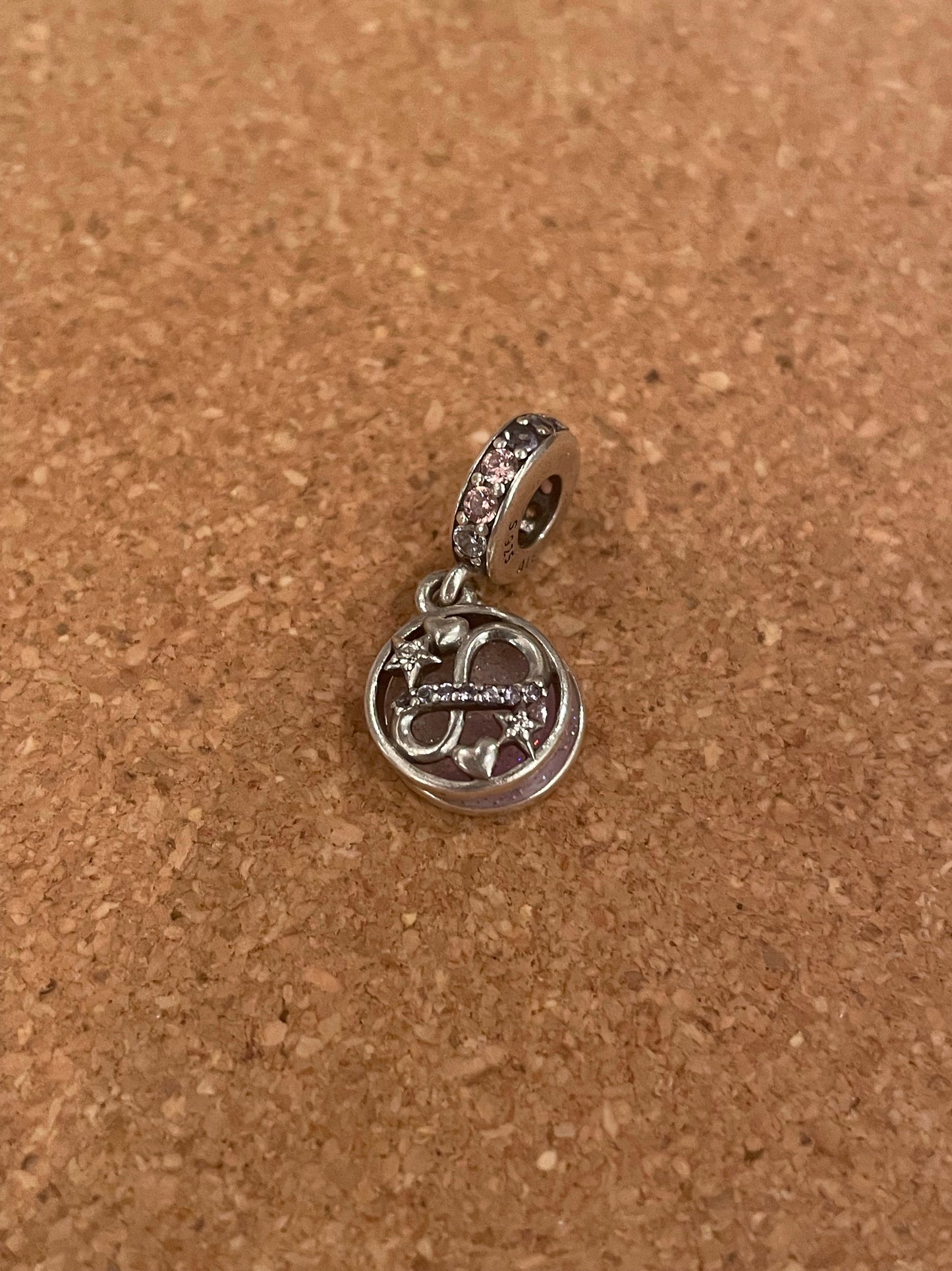 Genuine Pandora Infinity Glittering Hearts and Stars Pave Enamel