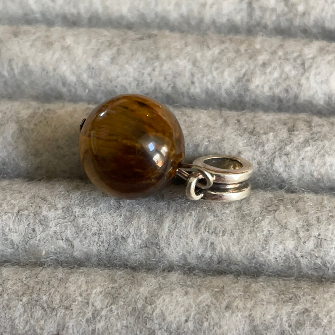 Unbranded Brown Round Dangle Charm