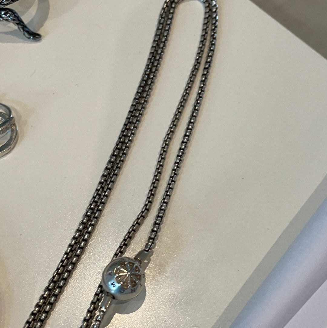 Genuine Thomas Sabo Sterling Silver Blackened Necklace Chain 45cm