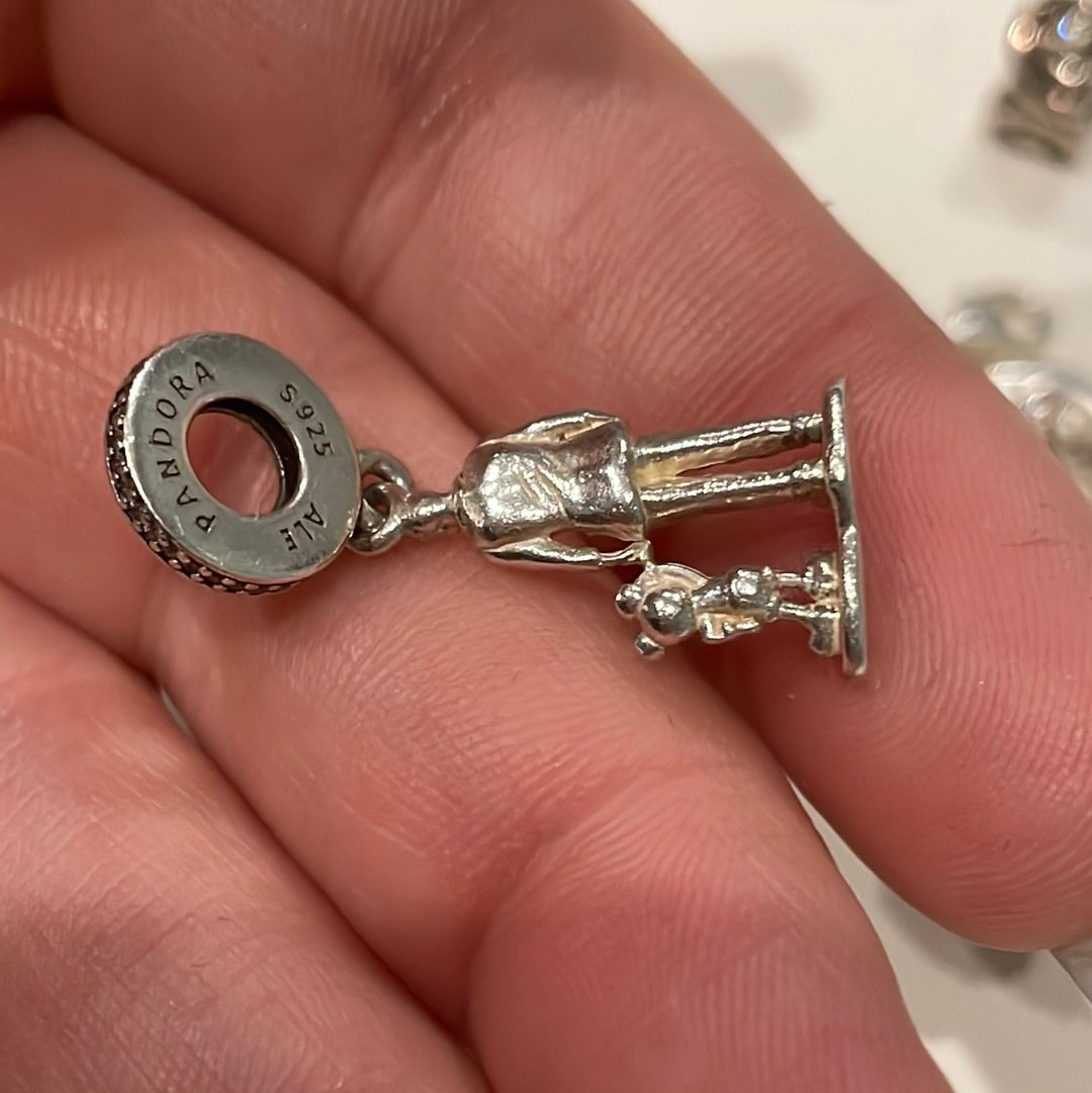 Genuine Pandora Disney Walt Disney and Mickey Mouse Dangle Charm