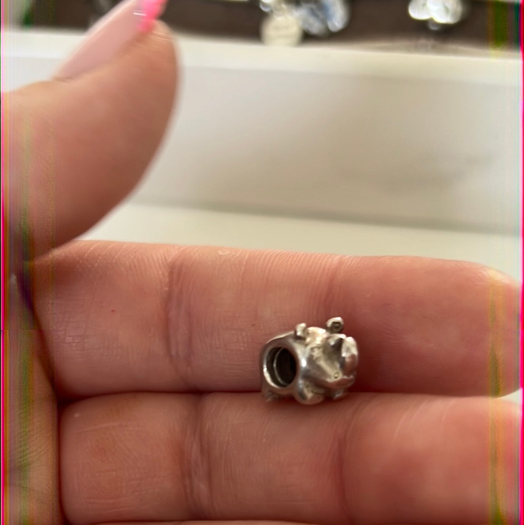 Genuine Pandora Rhino Animal Charm Retired