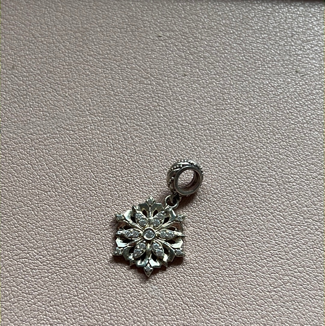 Genuine Chamilia Snowflake Pave Dangle Charm