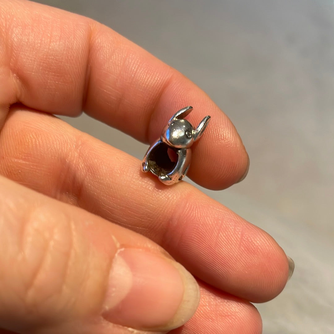 Sterling Silver Rabbit Bunny Animal Charm