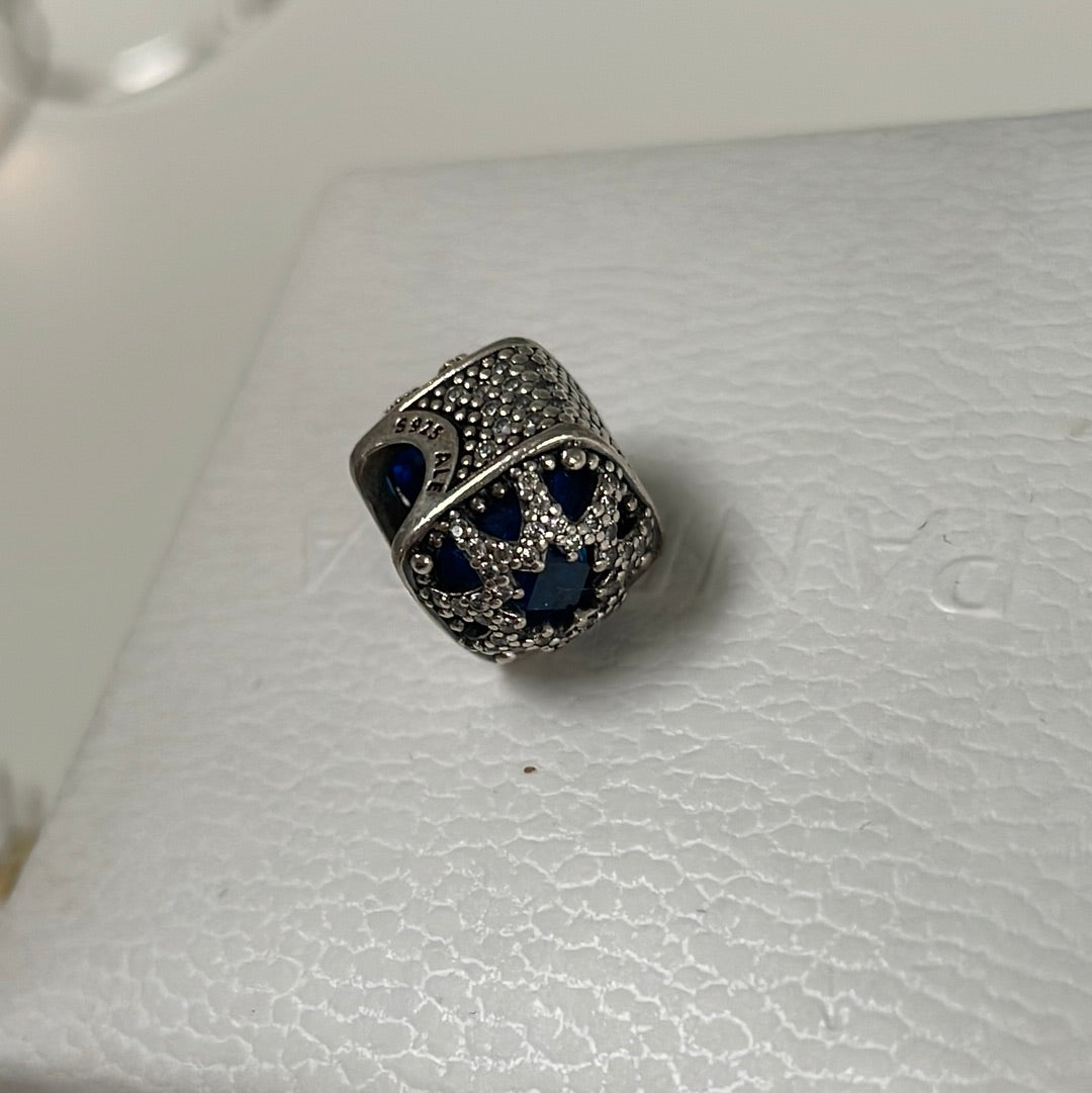 Genuine Pandora Blue And Clear Pave Beautiful Glacial Beauty Charm