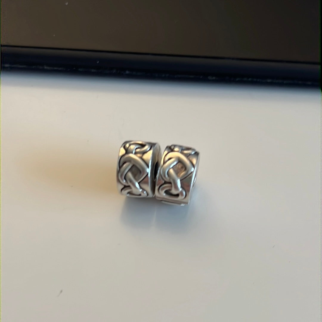 Genuine Pandora Knotted Twisted Heart Clips Choose Metal