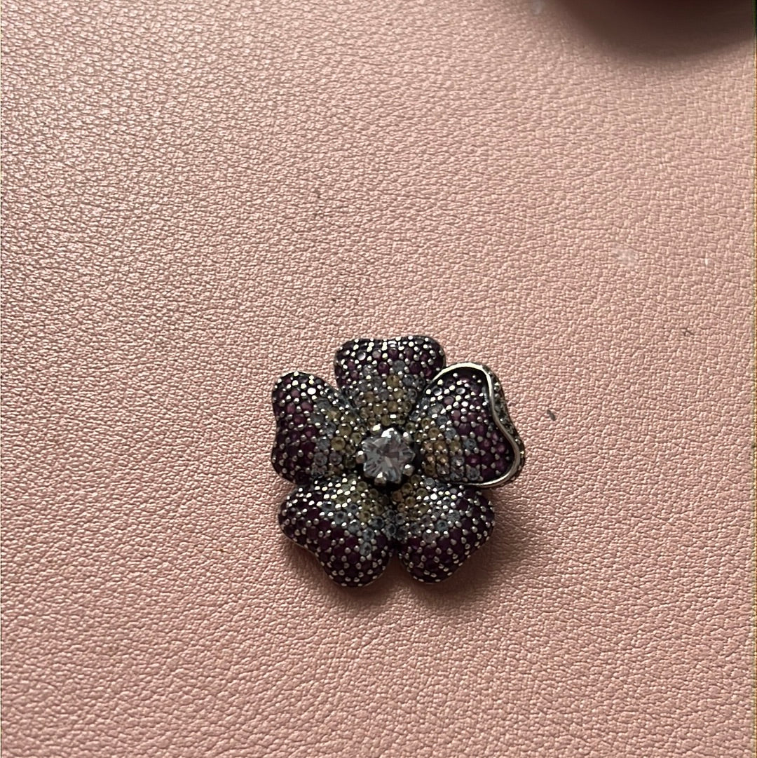 Genuine Pandora Dazzling Glorious Bloom Flower Brooch