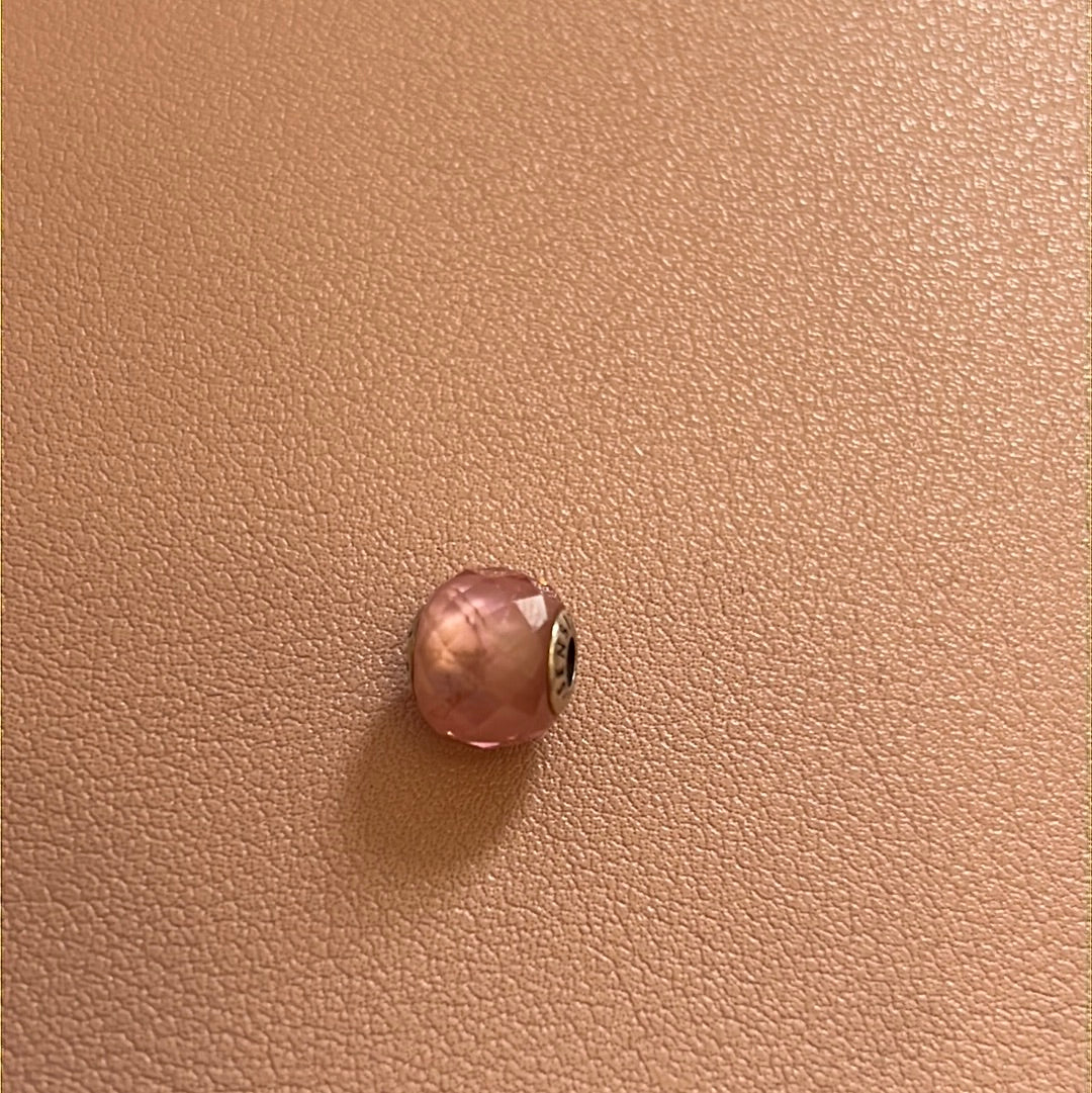 Genuine Pandora Essence Charm Pink Stone RARE HTF Sensitivity Charm