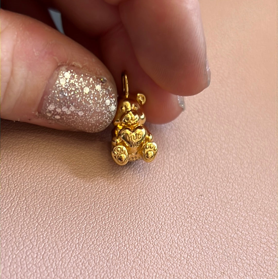 Genuine Pandora Shine Gold Theodore Hug Me Bear Large Pendant Charm