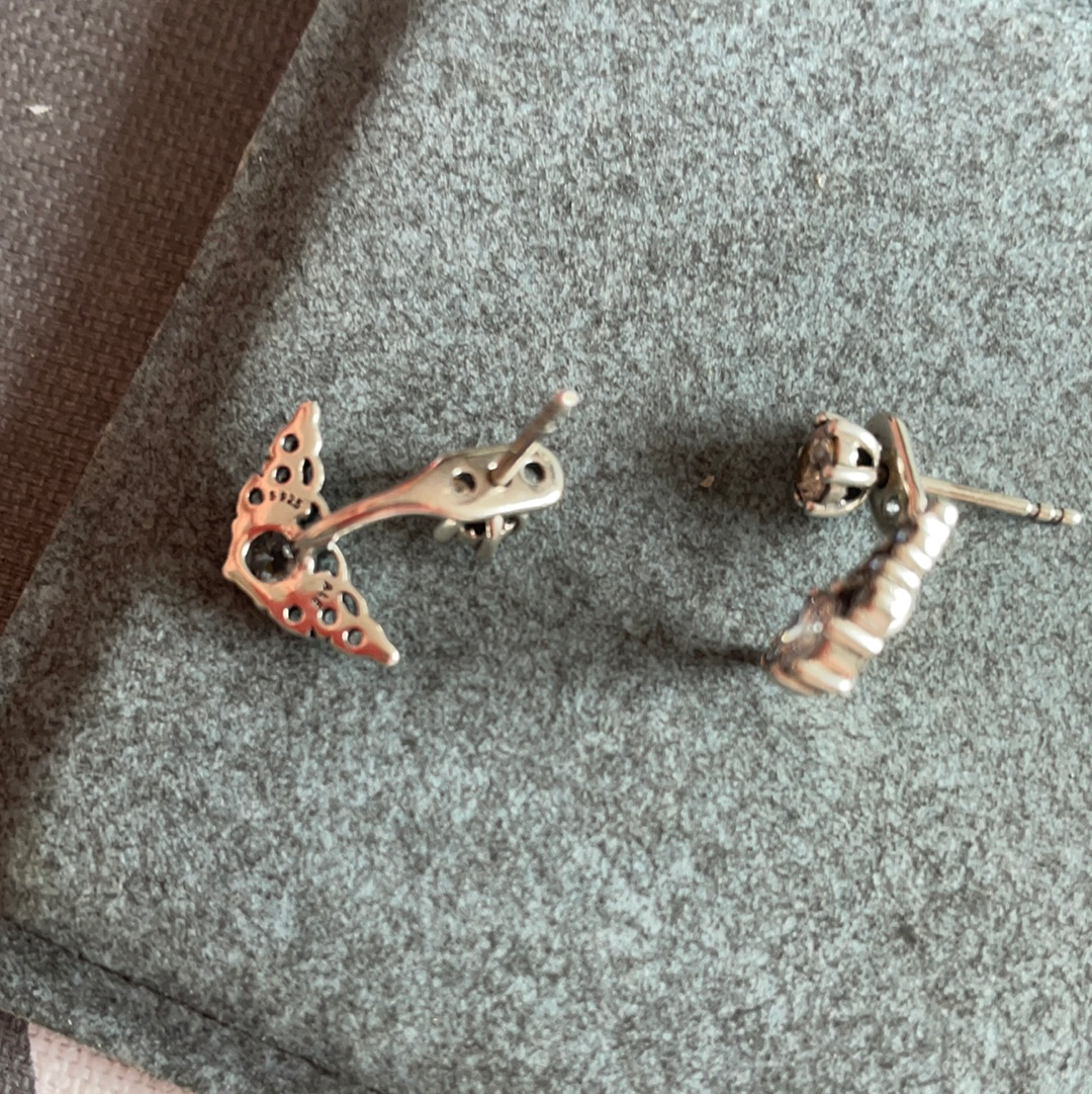 Genuine Pandora Fairy-tale Tiara Regal Stud Earrings Dangle