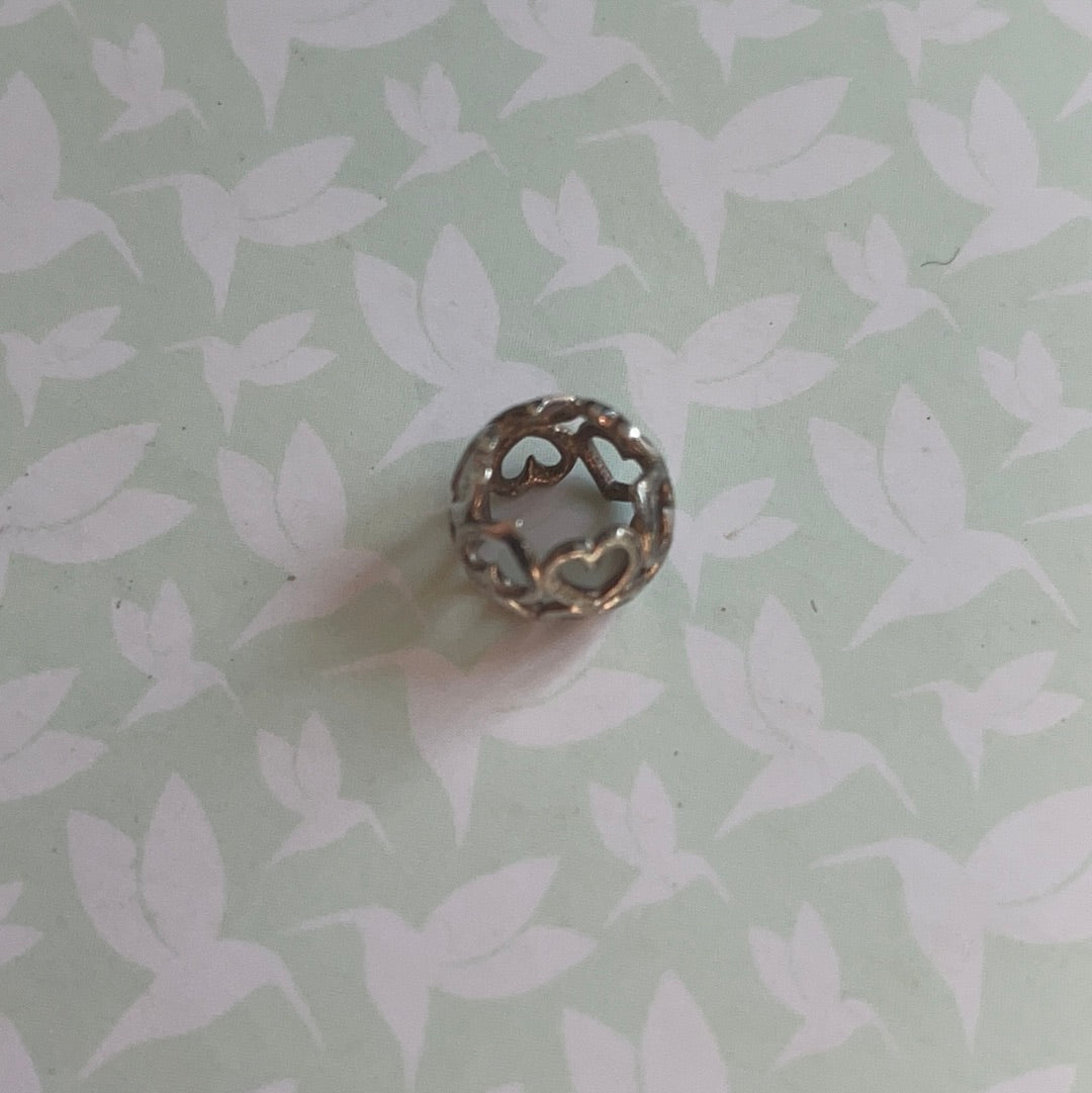 Genuine Chamilia Openwork Heart Spacer