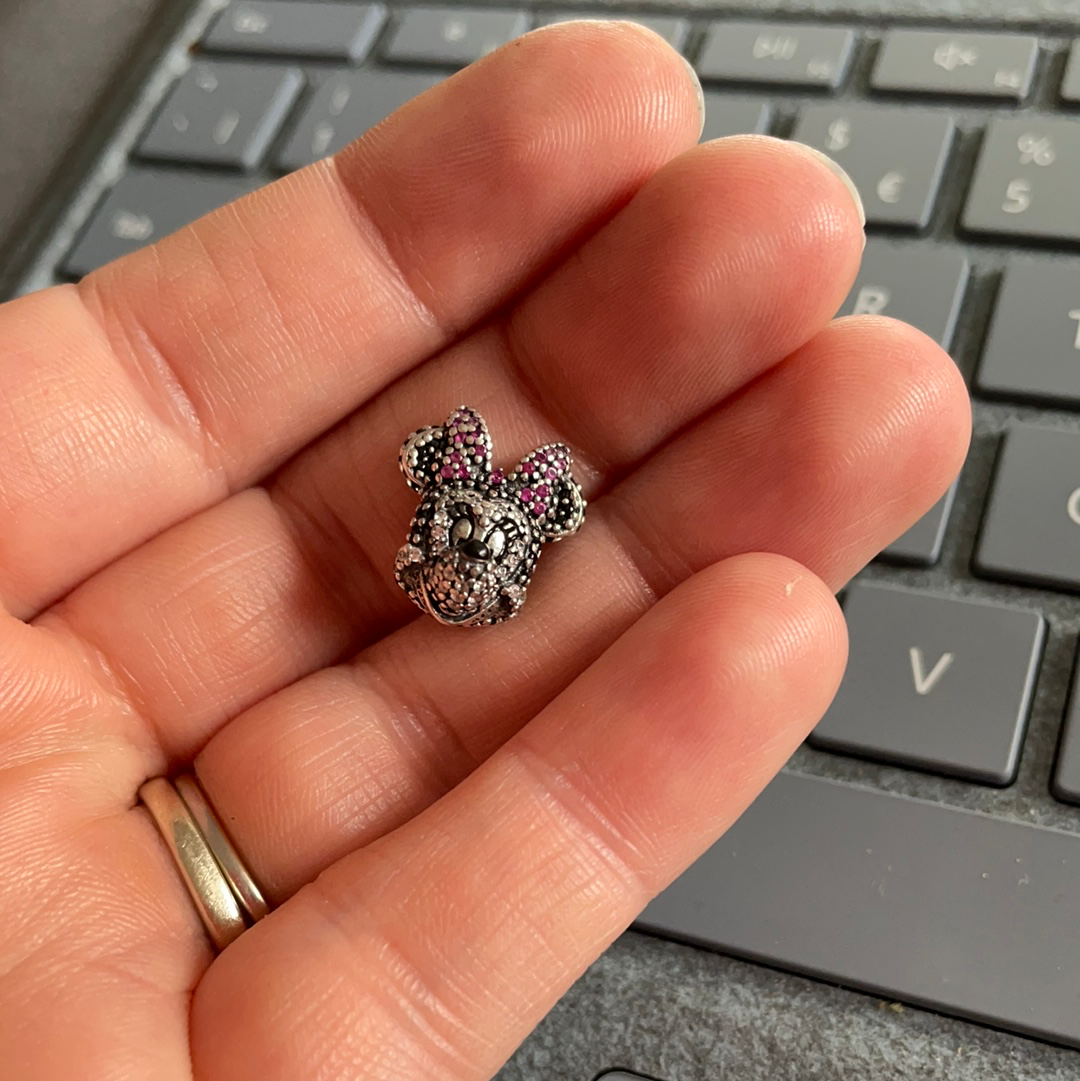 Genuine Pandora Disney Minnie Mouse Limited Edition 2015 Pave Charm