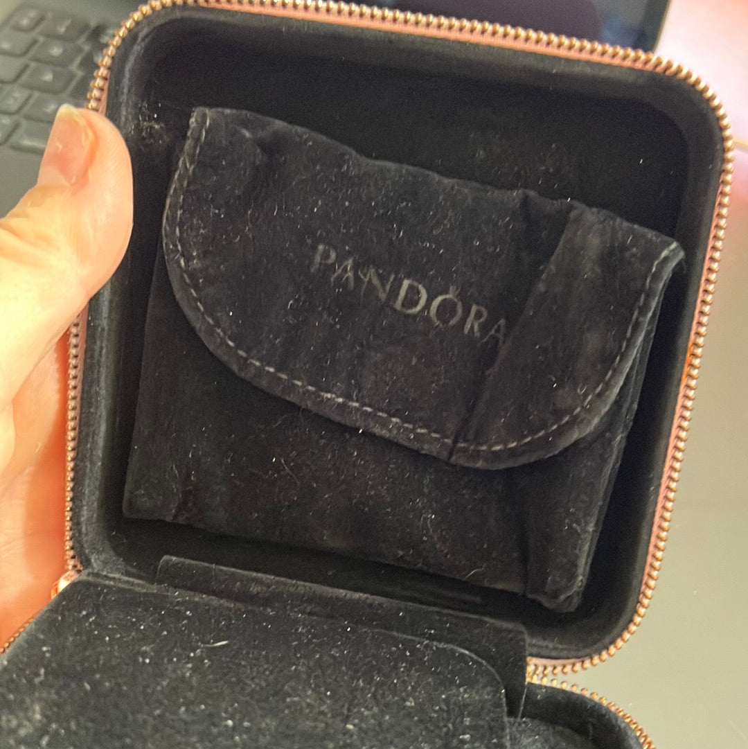 Genuine Pandora 2017 Mother’s Day Square Pink Travel Jewellery Storage Box