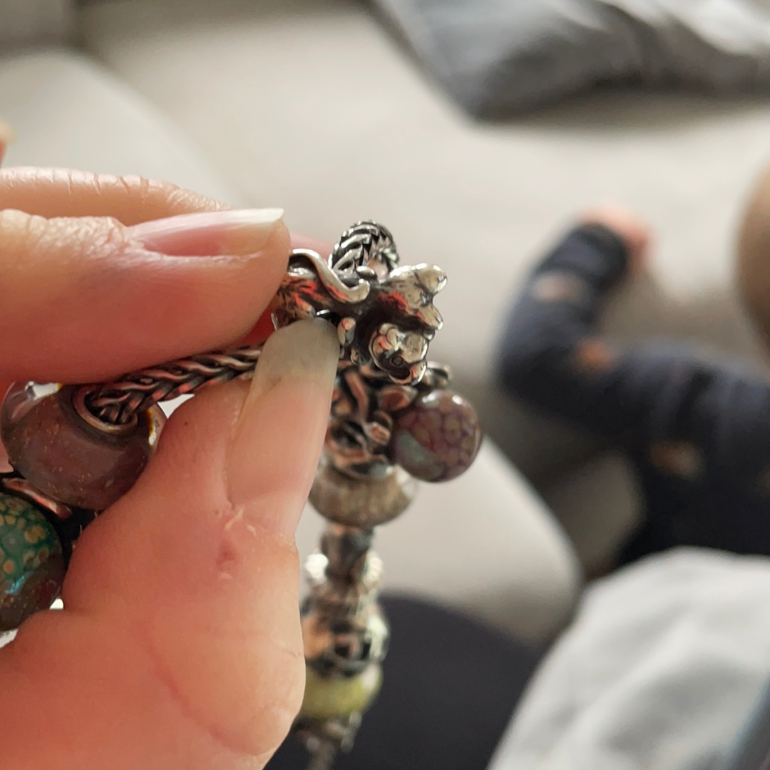 Genuine Trollbeads Love is Blind Cat and Dog Charm