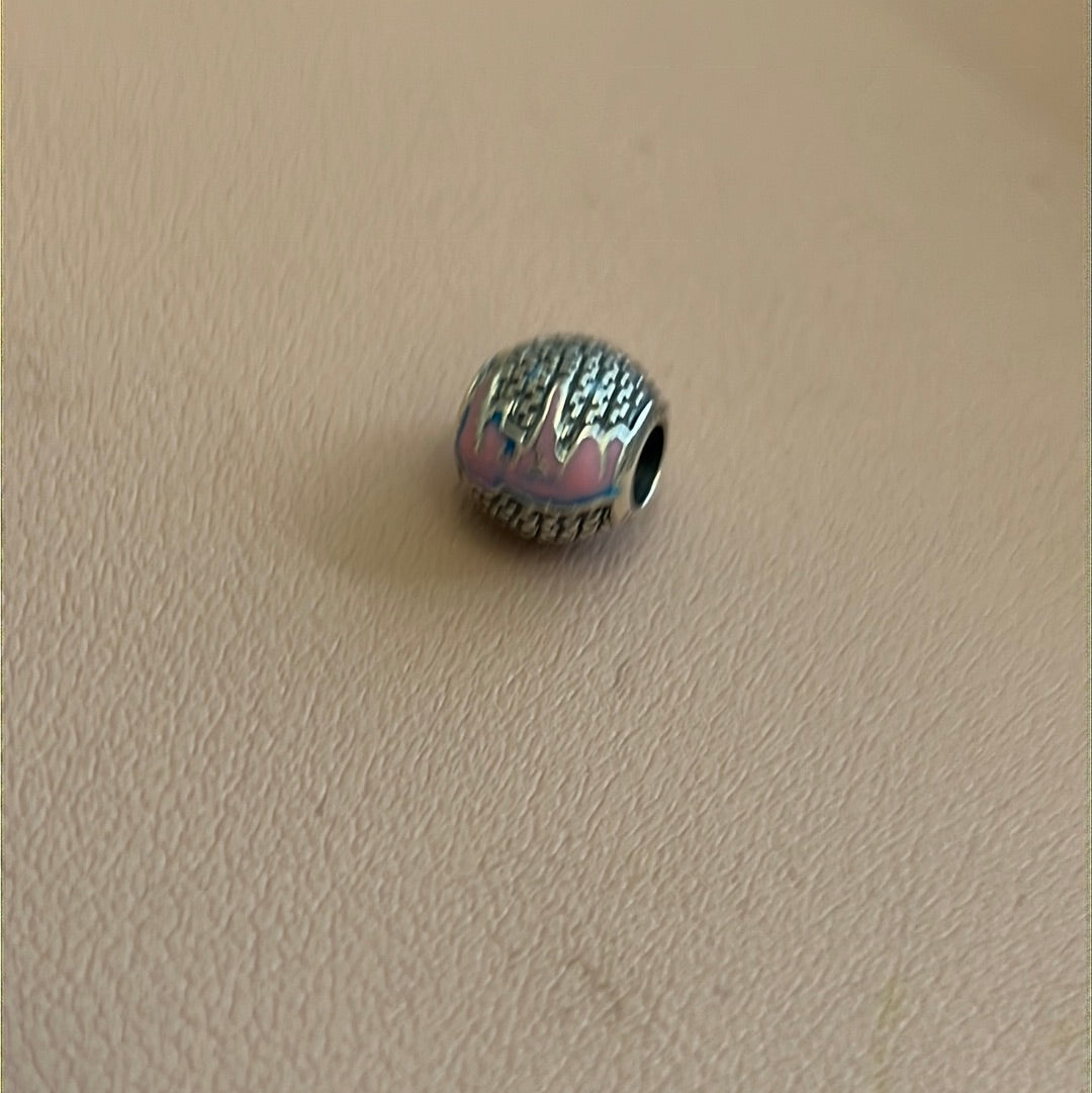 Genuine Pandora Disney Parks Exclusive Epcot Pink Enamel HTF Charm