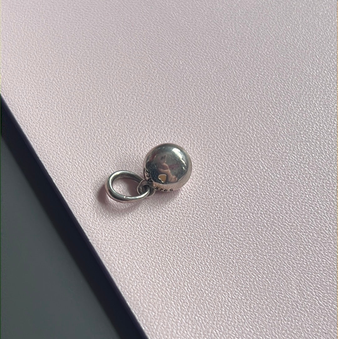 Genuine Pandora Pearl Circle Dangle Pendant Charm