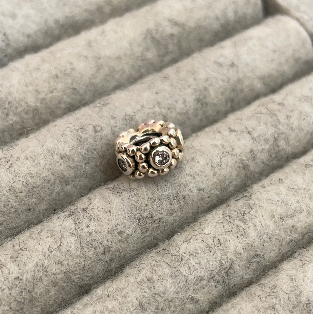 Genuine Pandora Her Majesty's Stone Spacer CZ Pave Spacer 2 Varieties