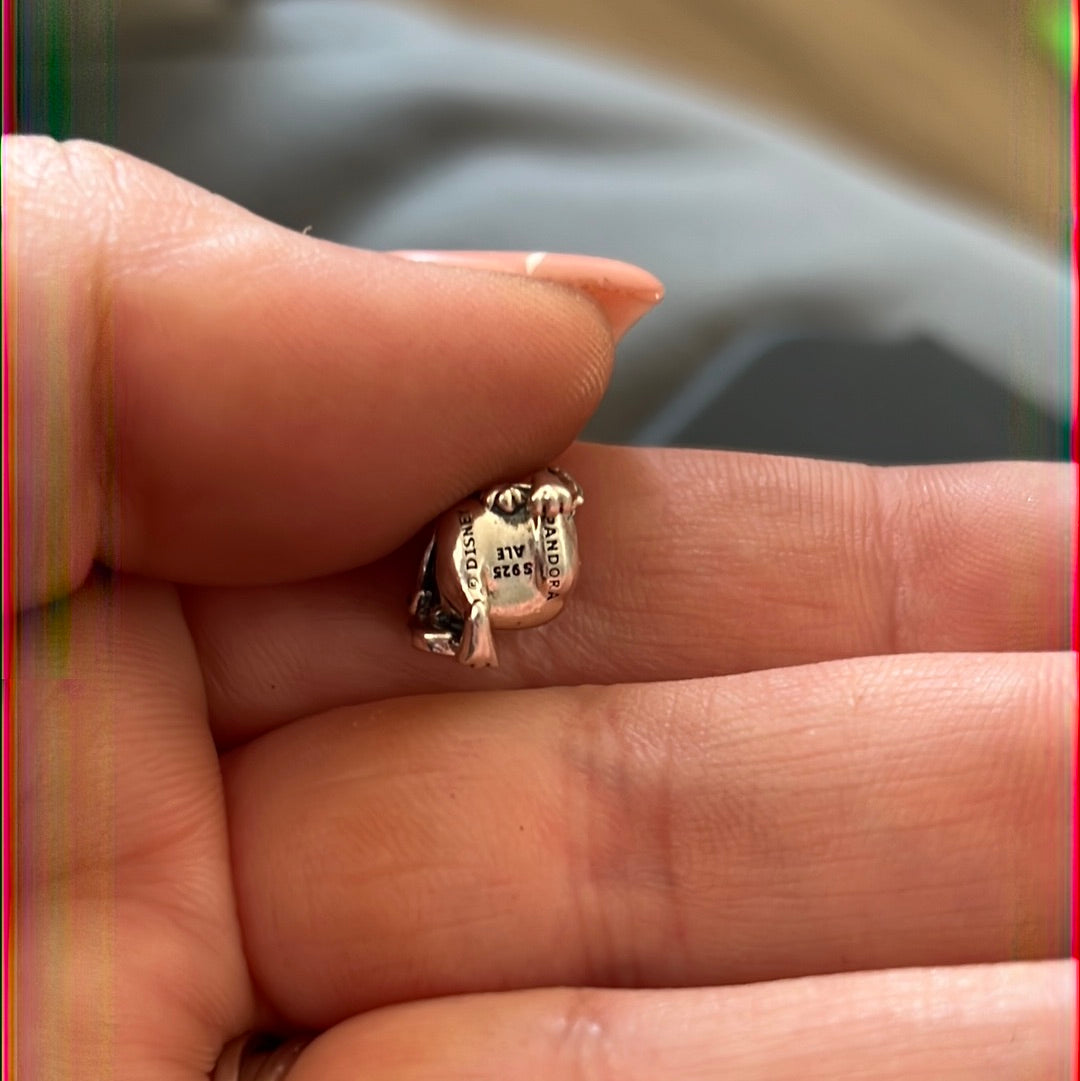 Genuine Pandora  Disney White Rabbit Enamel Charm