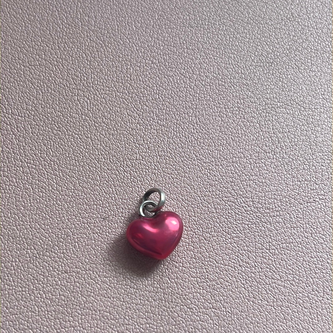 Genuine Links of London Red Enamel Heart Charm fits on Sweetie Bracelet