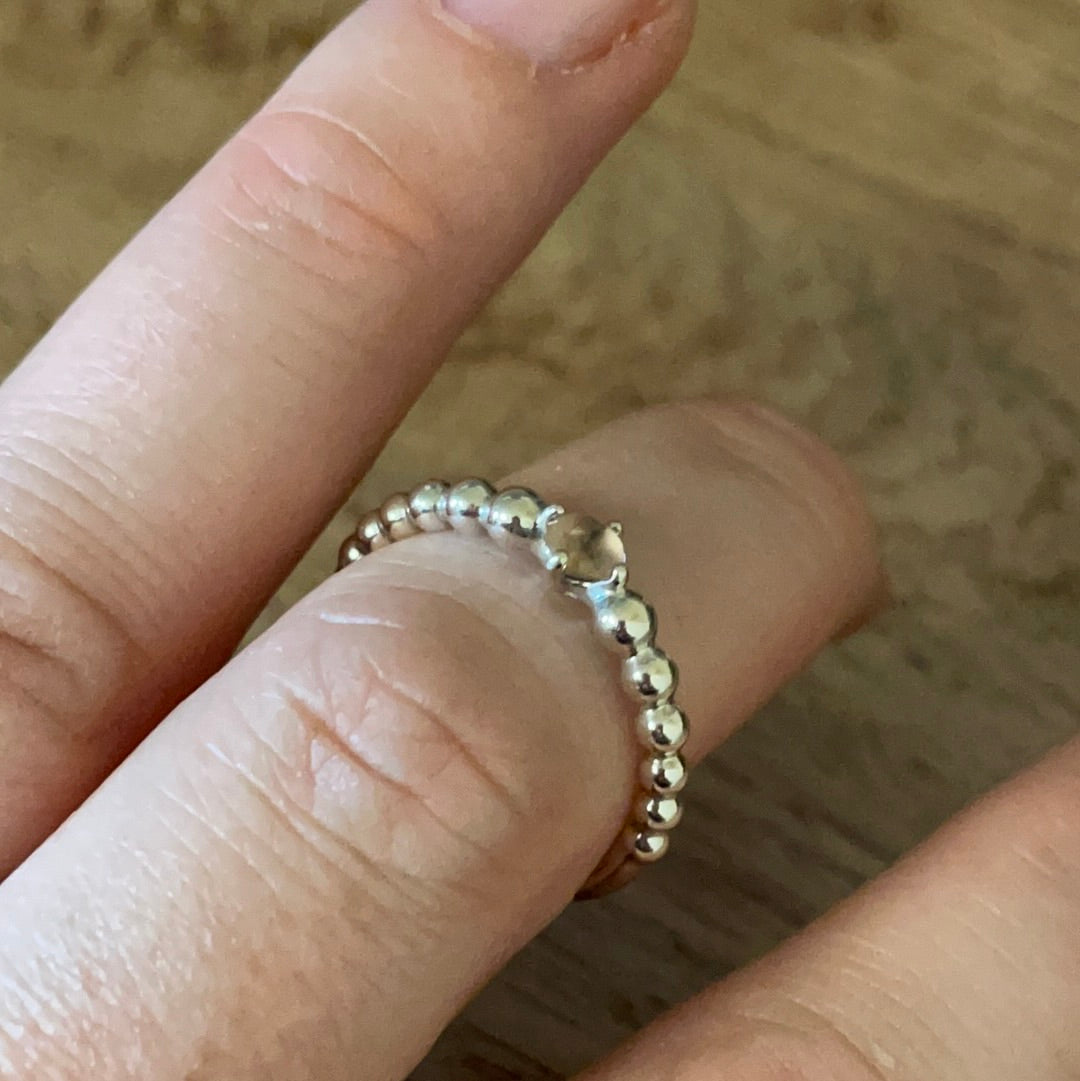 Genuine Pandora New Style Pale Pink Birthstone Ring 54